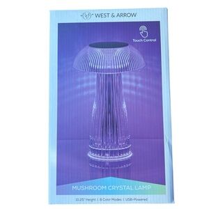 West & Arrow Mushroom Crystal Lamp
